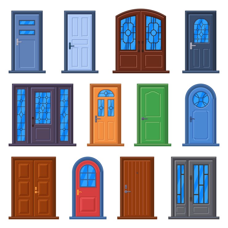 Wektor budowa ilustracji zewnętrznych i wewnętrznych