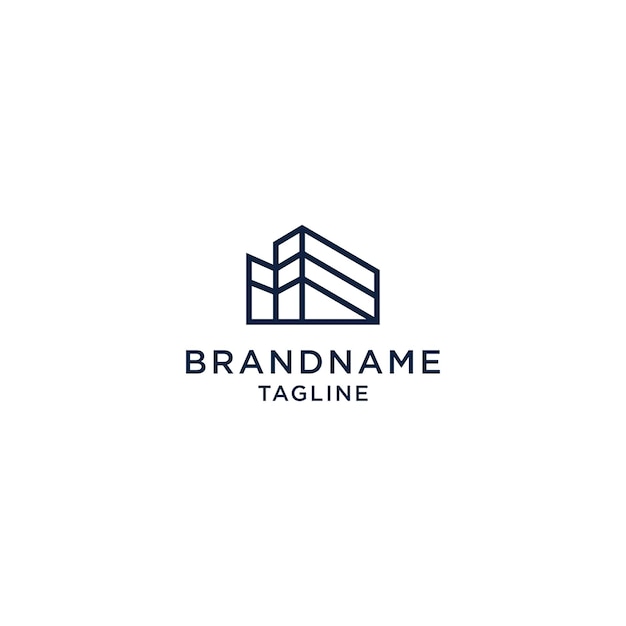 Budynek Logo Design Template Real Estate Property Construction Wektor