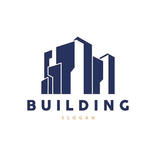 Budynek Nieruchomości Konstrukcja Apartamentów Logo Elegant Premium Rustic Monogram Vector Design