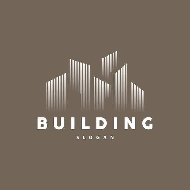 Plik wektorowy budynek nieruchomości konstrukcja apartamentów logo elegant premium rustic monogram vector design