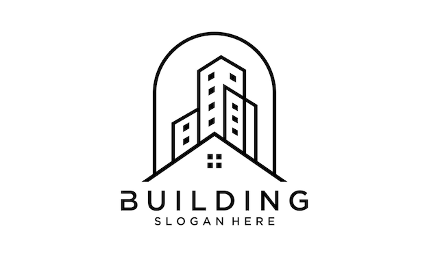 Budynek Szablon Logo Nieruchomości