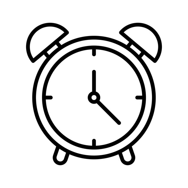 budzik znak symbol wektor ikona koloru glifu