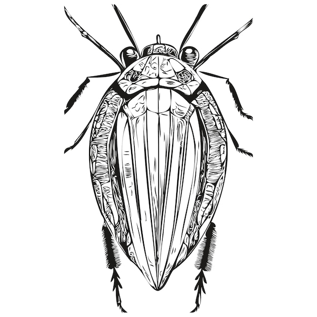 Plik wektorowy bug szkic ręka rysunek dzikich zwierząt rocznika grawerowanie stylu wektor ilustracji błędów