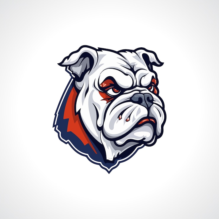 Wektor buldog wektor buldog maskotka logo design