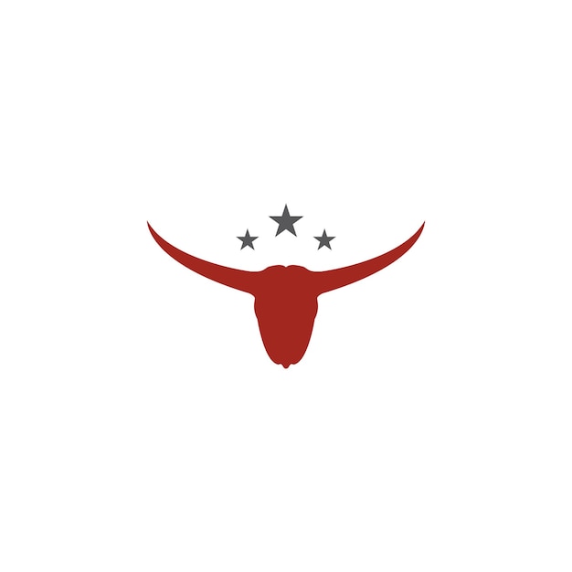 Bull Głowa Logo Wektor Ikona Ilustracja Projektu