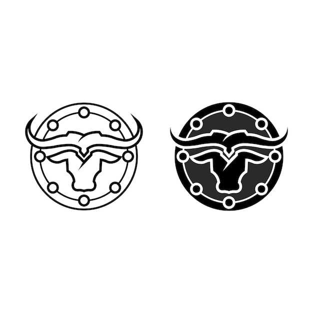 Plik wektorowy bull logo i symbole wektor szablon ikony aplikacji