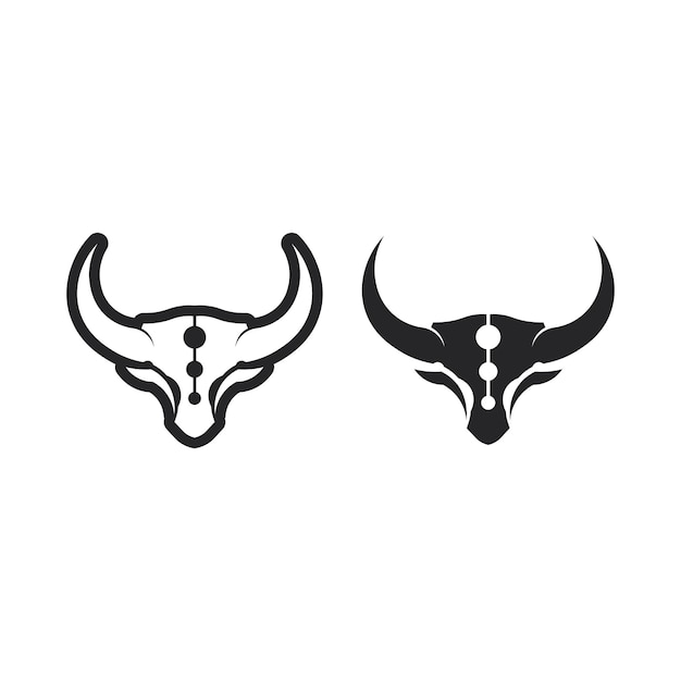 Bull Logo I Symbole Wektor Szablon Ikony Aplikacji