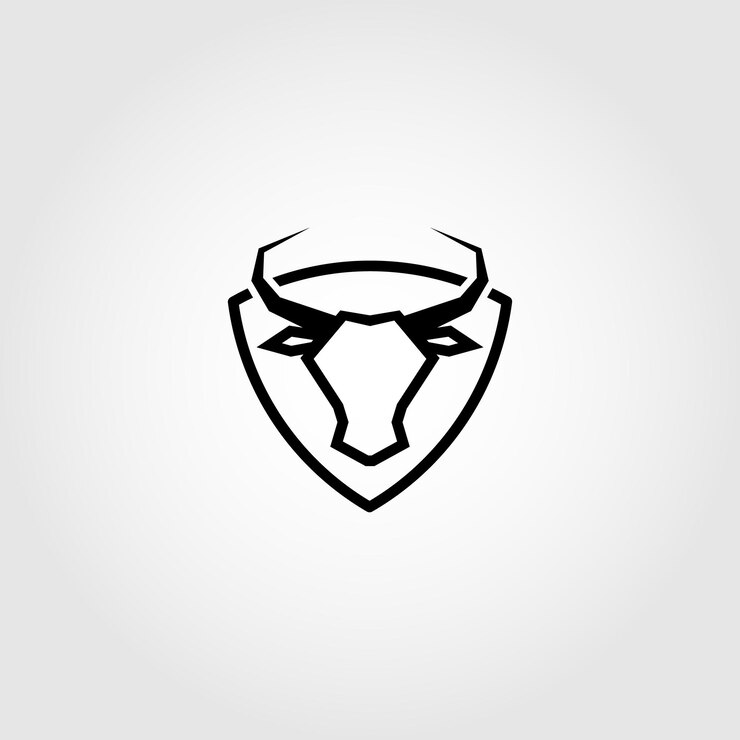 Bull wektor graficzny szablon ilustracja projekt