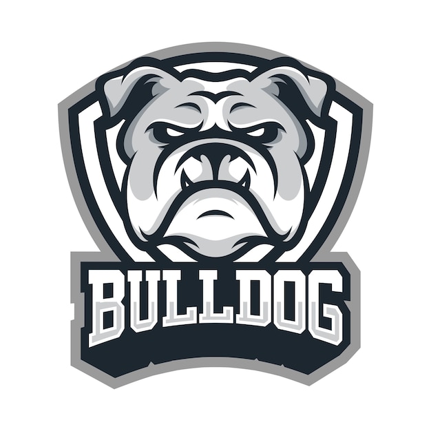 Plik wektorowy bulldog zwierzę sport maskotka głowa logo wektora