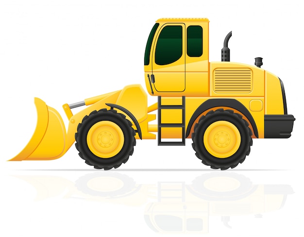 Bulldozer Do Ilustracji Wektorowych Robót Drogowych