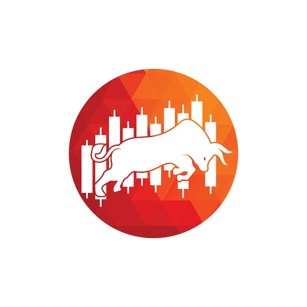 Bullish Trader Logo Forex Byk Logo Projekt Szablonu Wektor Finansowy Byk Logo Projekt