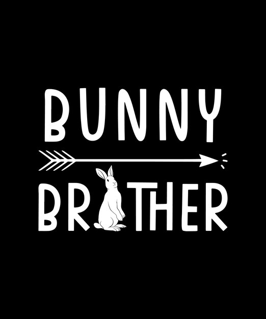 Bunny Brother Wielkanocny Dzień Wektor Tshirt Design