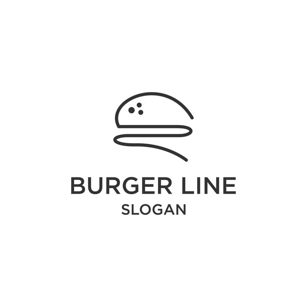 Plik wektorowy burger logo ikona płaska konstrukcja szablonu