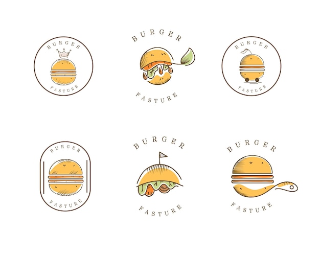 Burger Logo Marki Fast Food Wektor Projektu