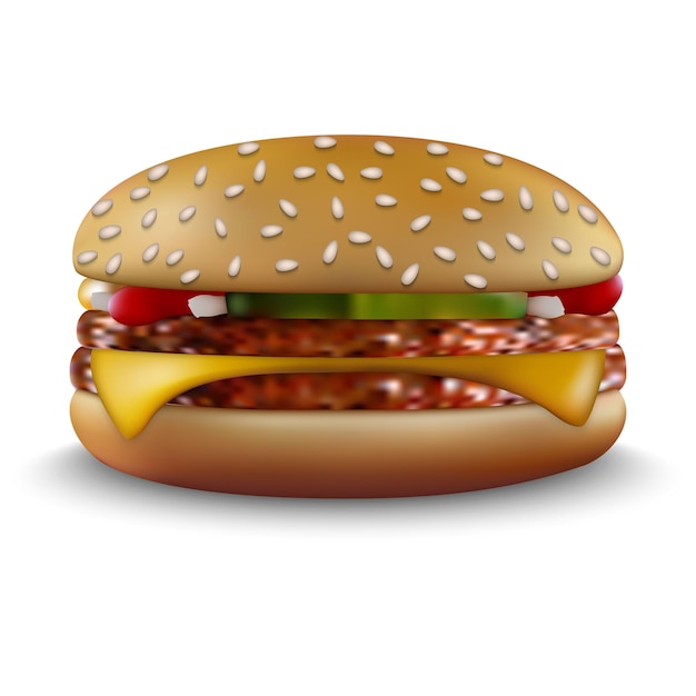 Plik wektorowy burger na białym tle