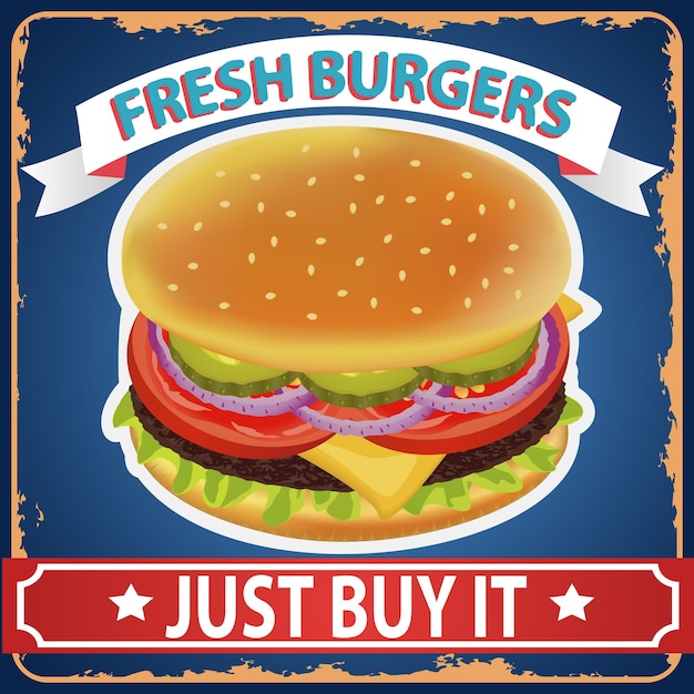 Burger Retro Plakat 3