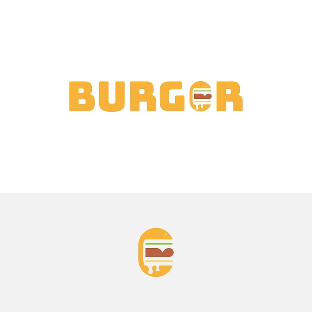 Burger Tworzący Literę E Literę E Burger Logo Projektu