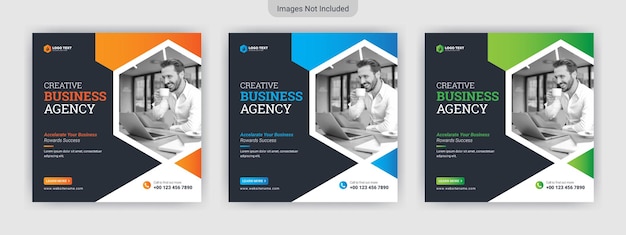 Business Agency Social Media Post Banner Szablon