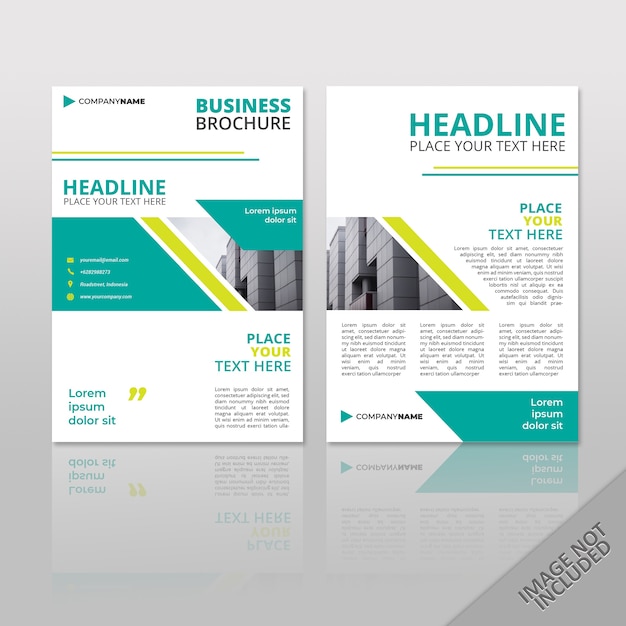 Business Brochure Green Slash Flat