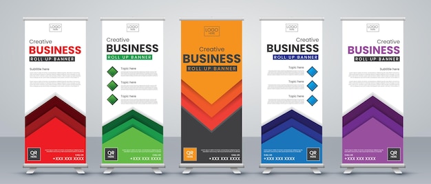 Business Roll Up Banner Corporate Template Kreatywny projekt dla reklam marketingowych firm biurowych