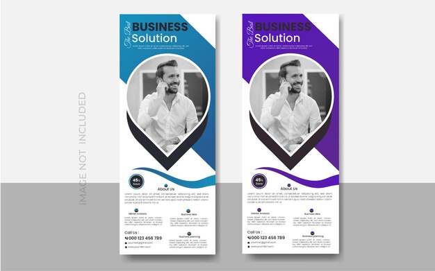 Plik wektorowy business roll up banner design and templet (projektowanie i szablon)