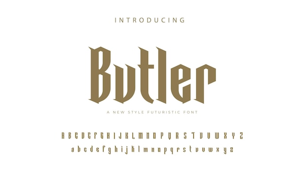 Butler Nową Stylową Czcionkę