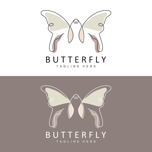 Butterfly Logo Animal Design Z Pięknymi Skrzydłami Dekoracyjne Zwierzęta Marki Produktów