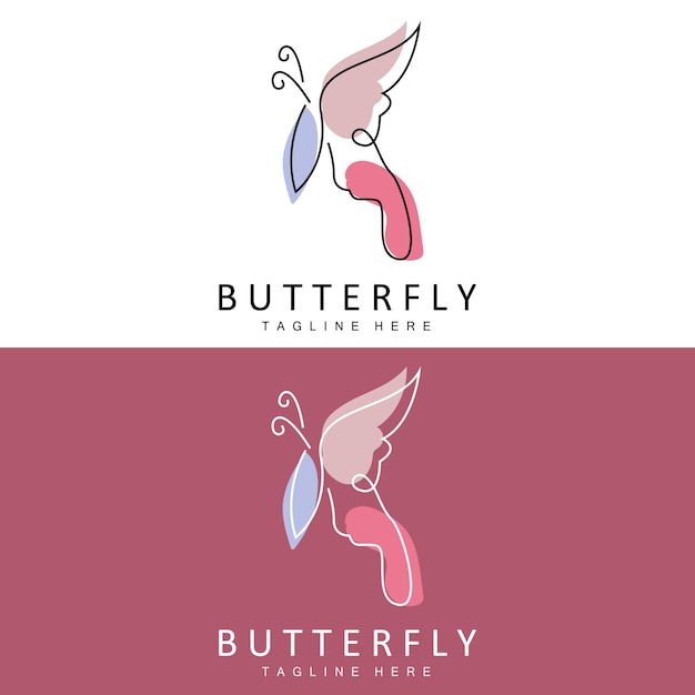 Butterfly Logo Animal Design Z Pięknymi Skrzydłami Dekoracyjne Zwierzęta Marki Produktów