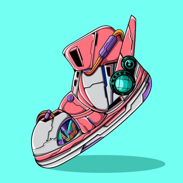 Buty Cyberpunkowe Ilustracja Wektorowa