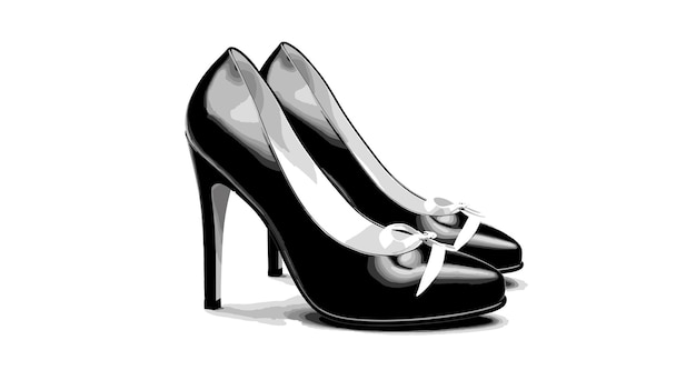 Plik wektorowy buty damskie z obcasami na białym tle rysunek wektorowy