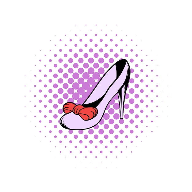 Buty ślubne ikona komiksu izolowana na białym tle