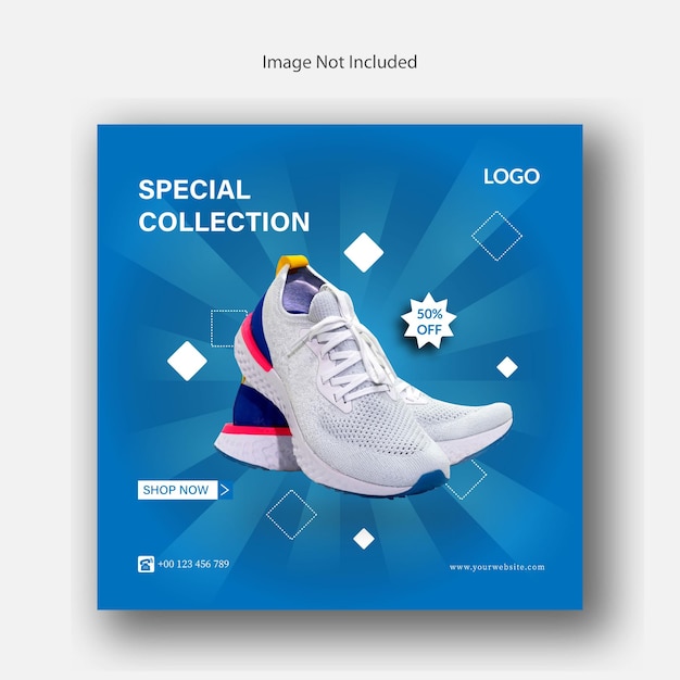 Buty Social Media Post Design Szablon