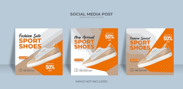 Buty Sportowe Media Społecznościowe Baner Instagram Post Szablon Projektu