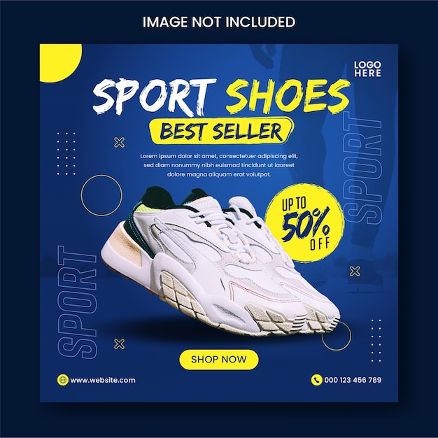Buty Sportowe Na Sprzedaż Post W Mediach Społecznościowych I Szablon Kanału Na Instagramie