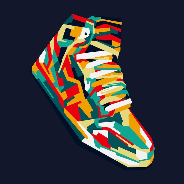 Buty Wpap W Stylu Pop-art Wektor Wzór