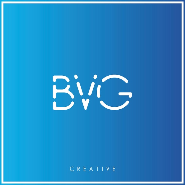 Plik wektorowy bvg creative vector latter logo design minimal latter logo premium wektor ilustracja monogram