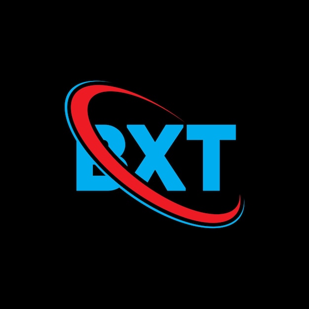 Plik wektorowy bxt logo bxt litera bxt design logo inicjały bxt logotyp połączony z okręgiem i dużymi literami monogram logo b xt typografia dla biznesu technologicznego i marki nieruchomości