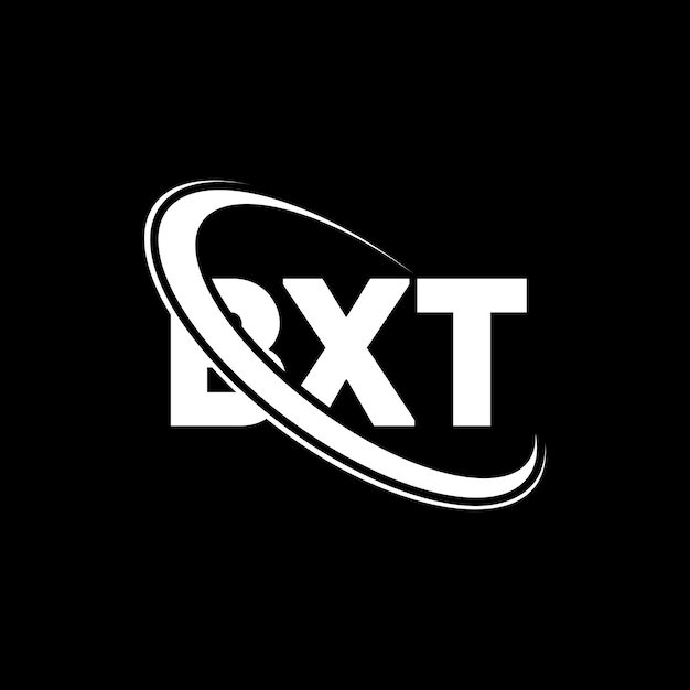 BXT logo BXT litery BXT design logo inicjały BXT logotyp połączony z okręgiem i dużymi literami monogram logo B XT typografia dla firmy technologicznej i marki nieruchomości