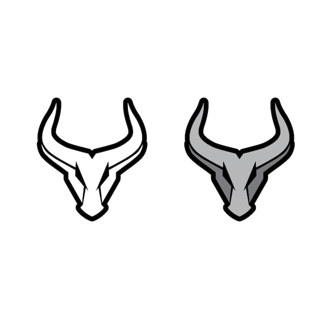 Byk róg krowa i bawół logo i symbol szablon ikony aplikacji