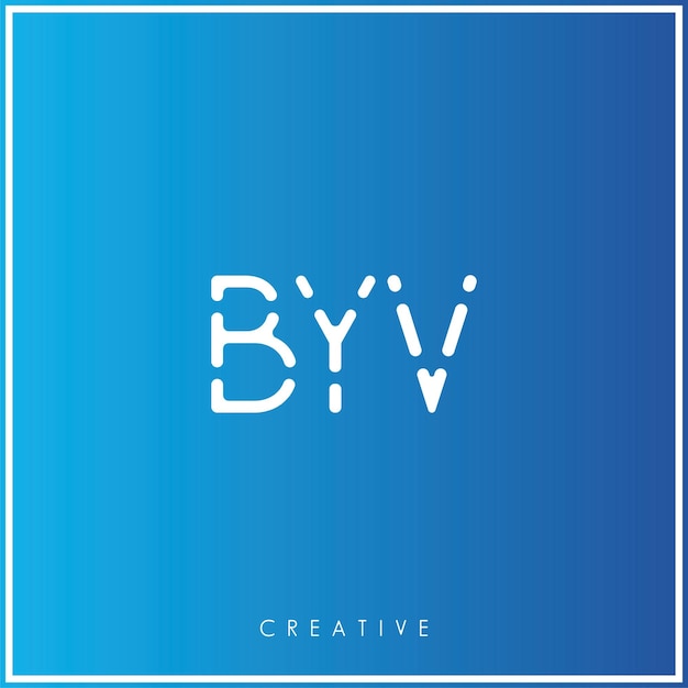 Byv Creative Vector Latter Logo Design Minimal Latter Logo Premium Ilustracja Wektorowa Monogram