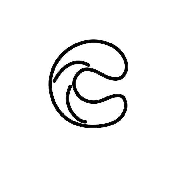 Plik wektorowy c2346 projekt logo z literą c