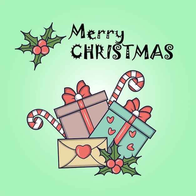 Cadeaux de Noel wektorowa bezpłatna ilustracja artystyczna