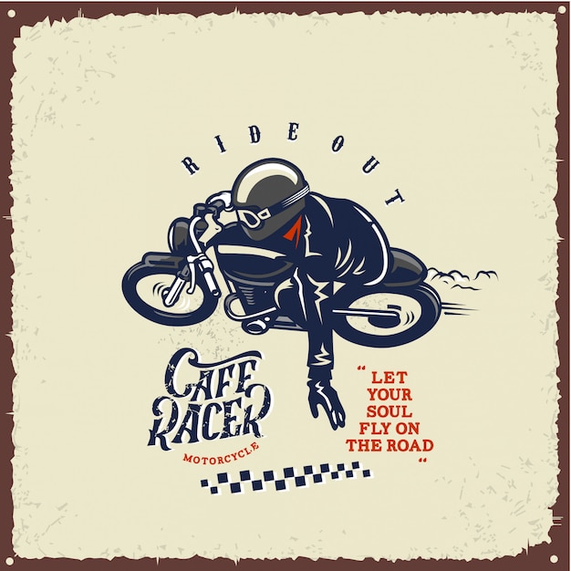 Cafe Racer Ride Out Motor Poster