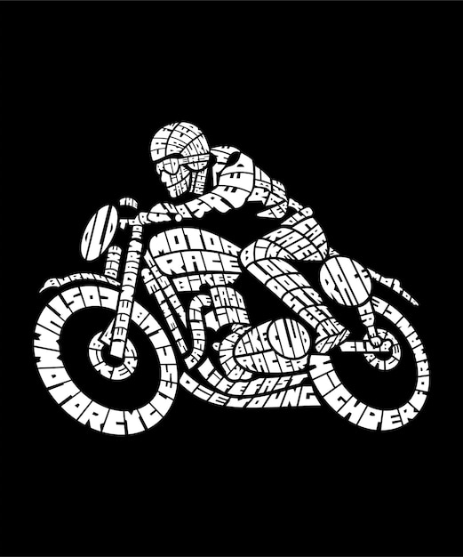 Plik wektorowy caferacer calligram