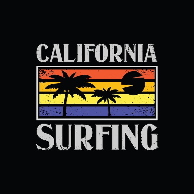 California Ilustracja Typografia Wektor T Shirt Design