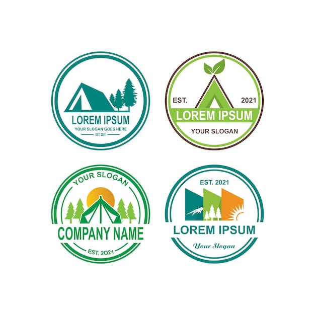 Camping Logo Przygoda Logo Wektor