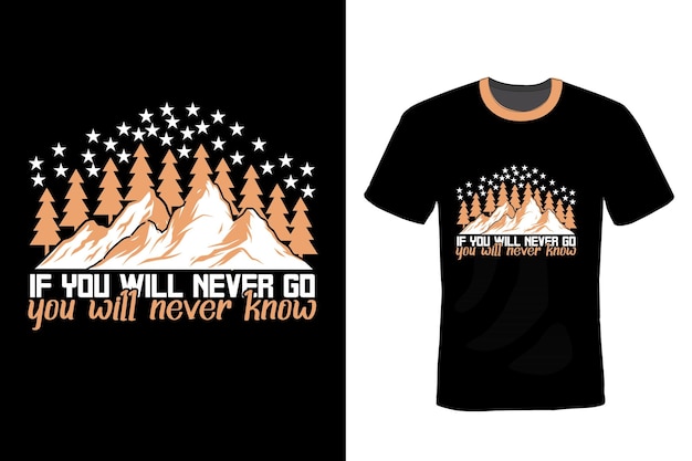 Plik wektorowy camping tshirt projekt typografii vintage