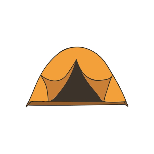 Plik wektorowy campingowy namiot kolorowy doodle ilustracja w wektorze