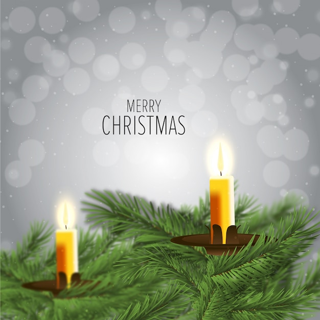 Candle Christmas Greetings Card