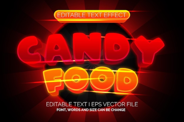 Candy 3d Edytowalny Efekt Tekstowy